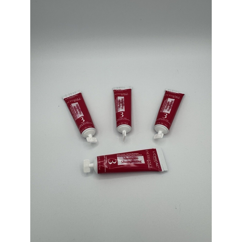 L'Oreal Excellence Creme #3 After Color Caring Shampoo Lot Of 4 Tubes